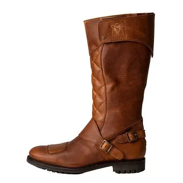 Goldtop The Quilted Trophy Boots in waxed Brown