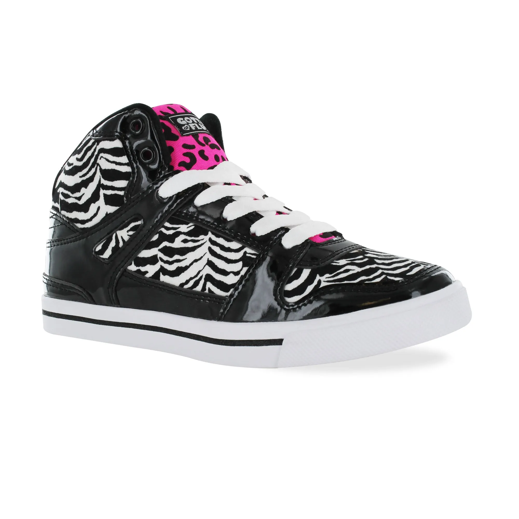 Gotta Flurt Women's Hip Hop VI Black/White/Hot Pink Fashion Dance Sneaker