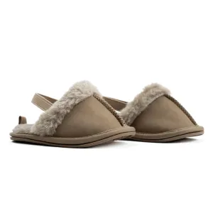 Hi Hop Suede Slippers Beige 3-6m