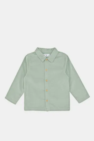 Infant Boys Teal Cord Shirt