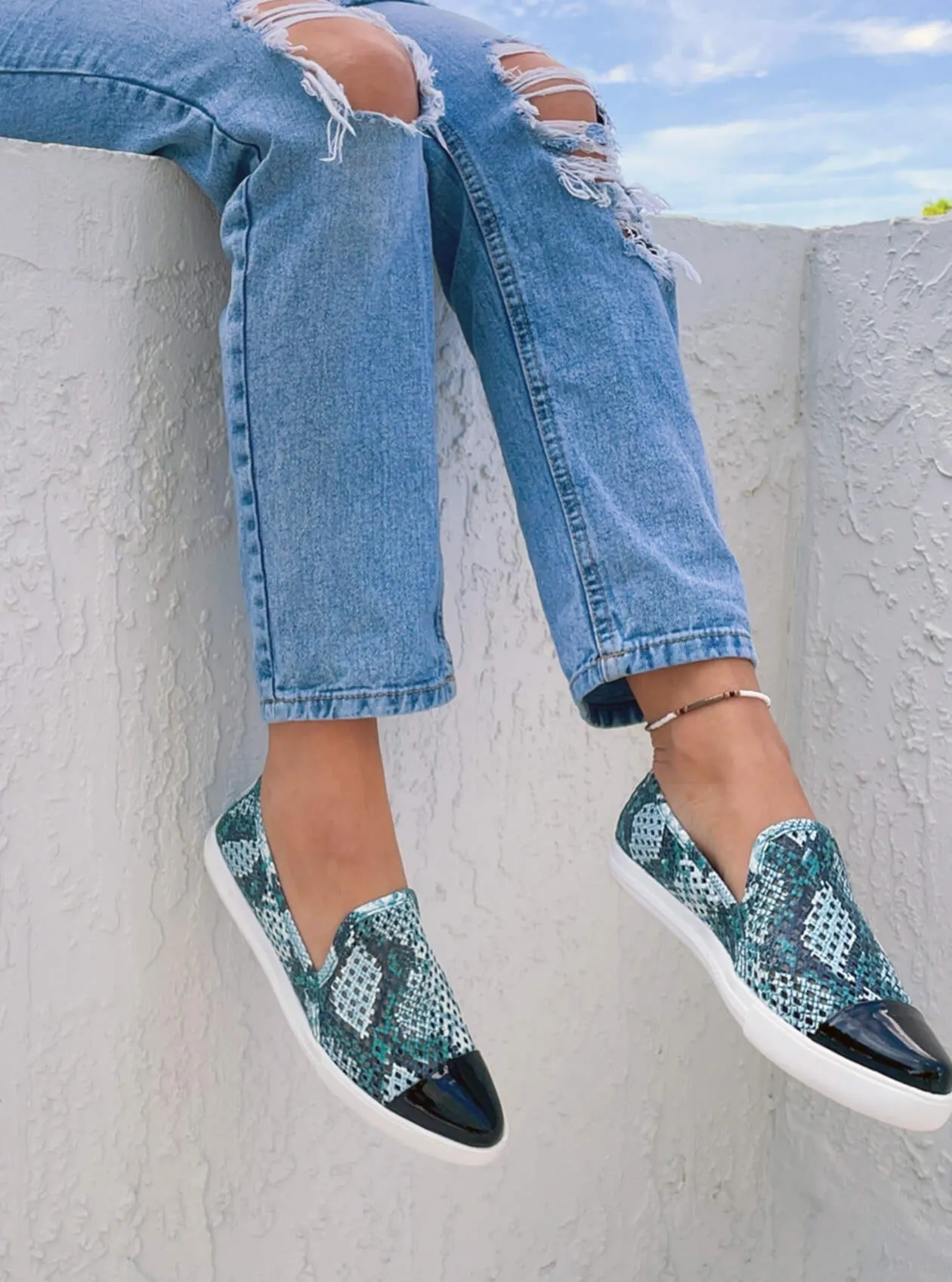 Jibs Slim Teal - Python Print