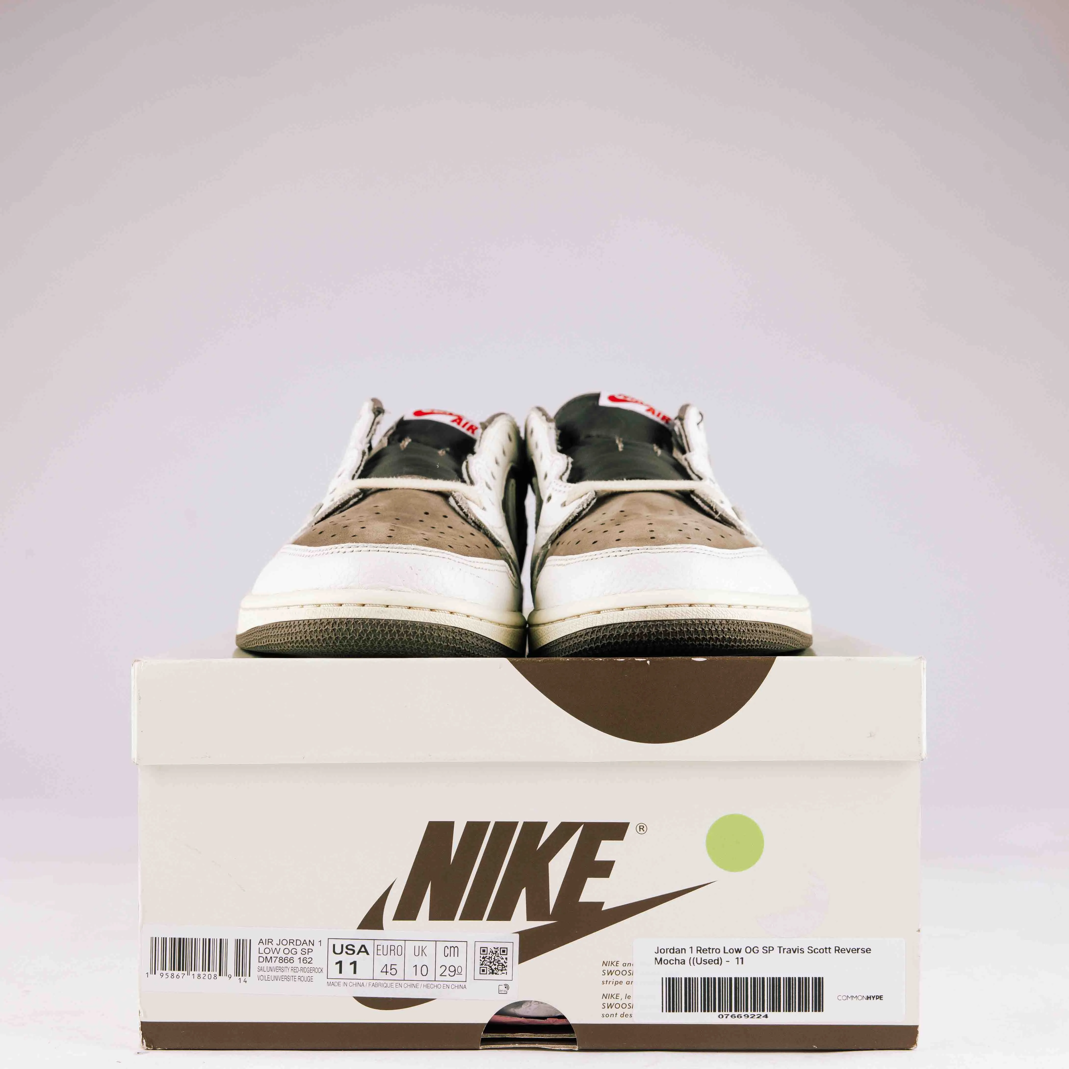 Jordan 1 Retro Low OG SP Travis Scott Reverse Mocha - Used - 0121