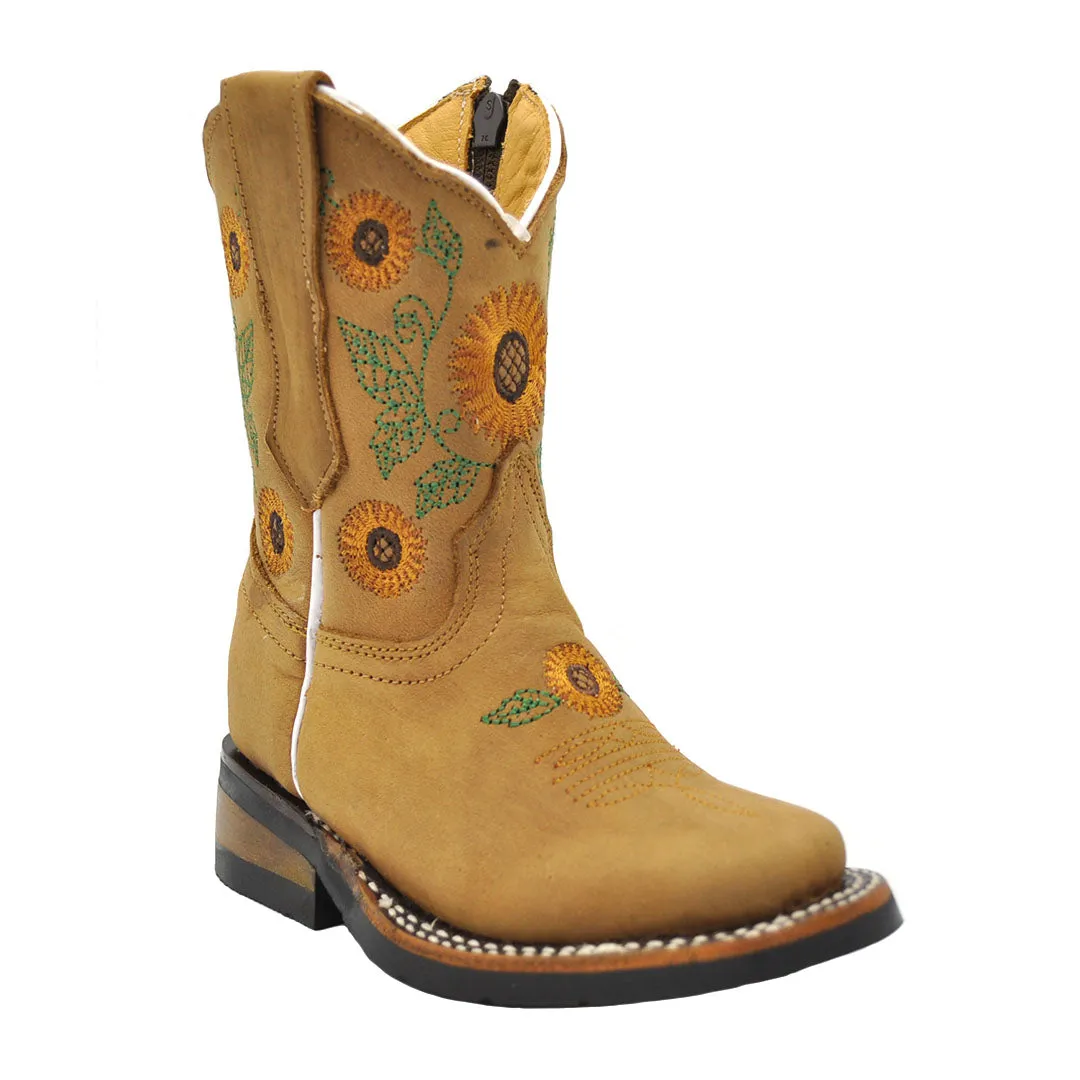 Junior Kid's Girls Sunflower Rodeo Boots