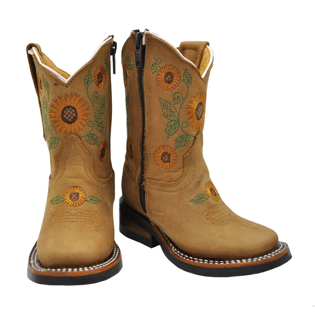 Junior Kid's Girls Sunflower Rodeo Boots