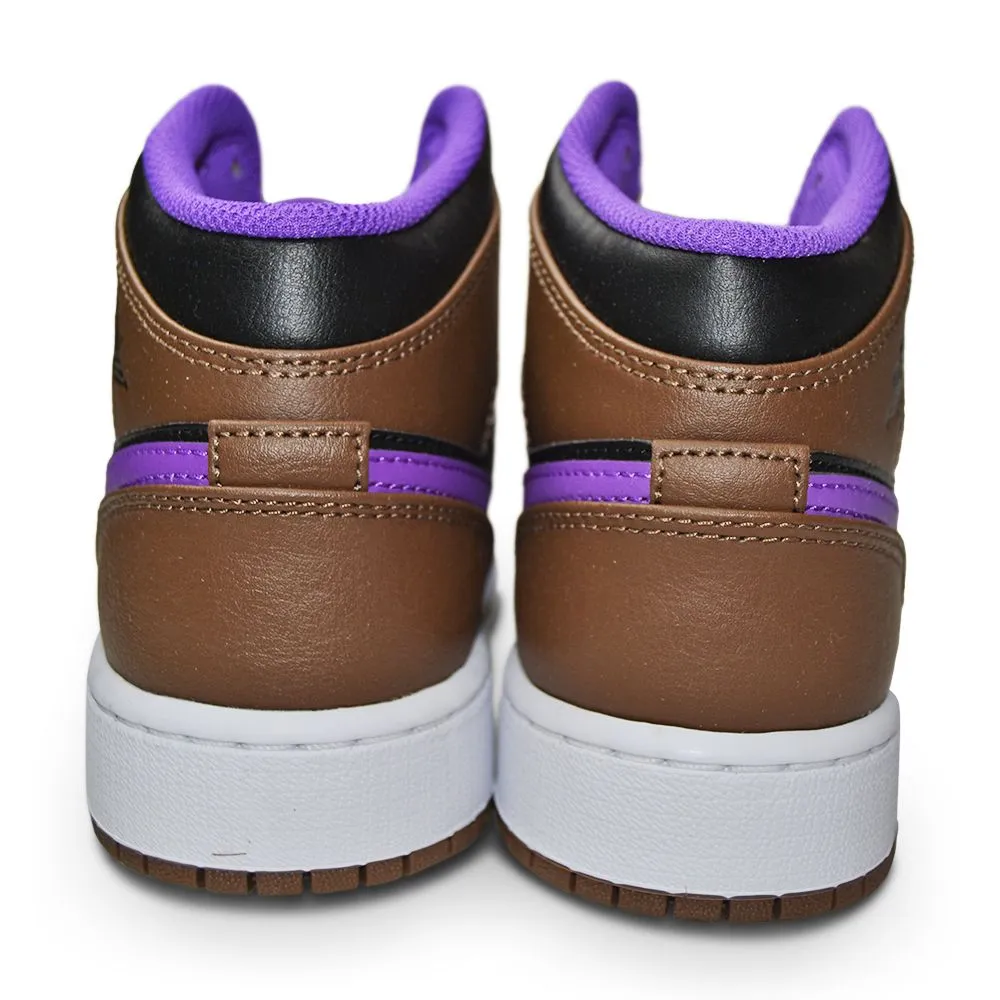 Juniors Nike Air Jordan 1 Mid (GS) - DQ8423 215 - 'Purple Mocha'