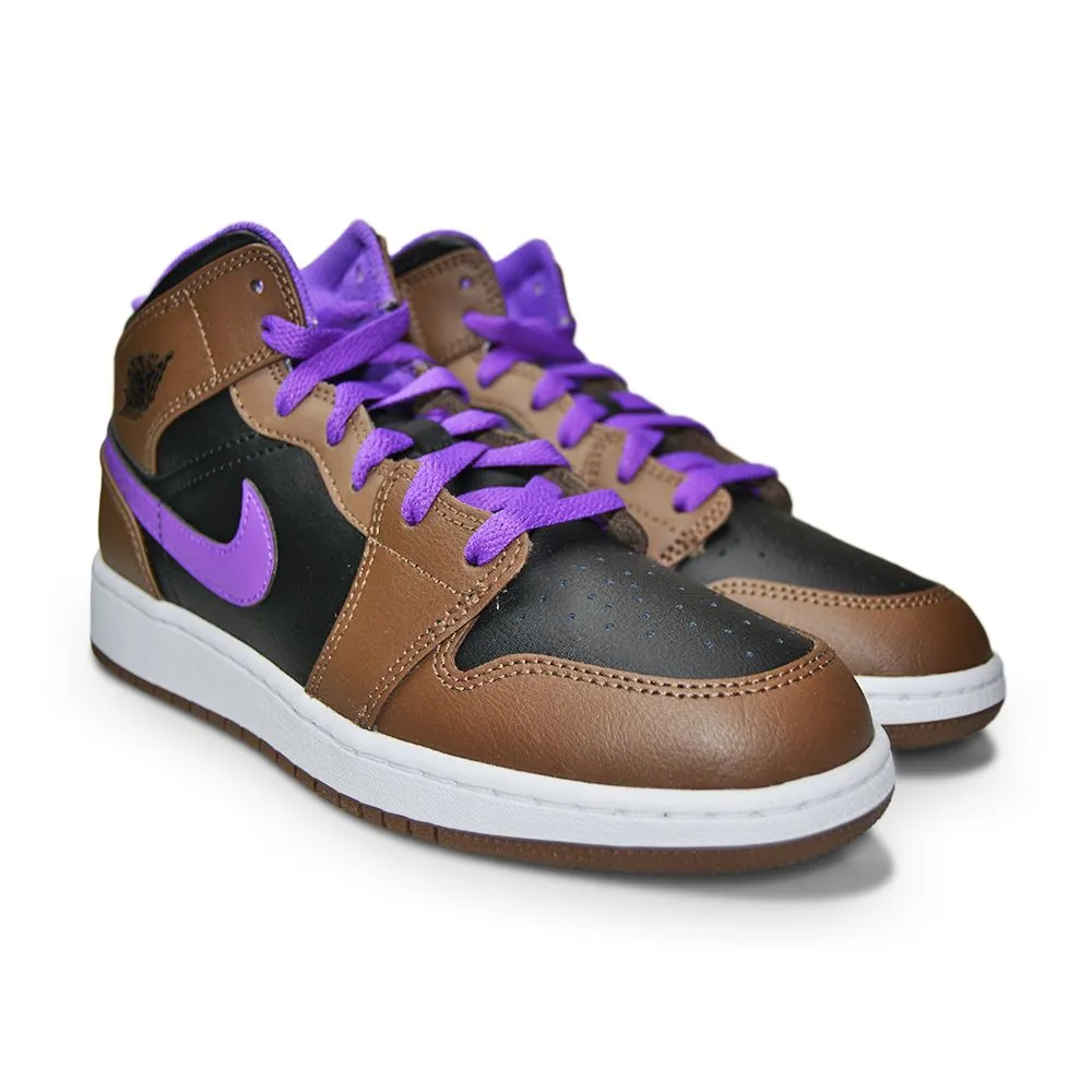 Juniors Nike Air Jordan 1 Mid (GS) - DQ8423 215 - 'Purple Mocha'