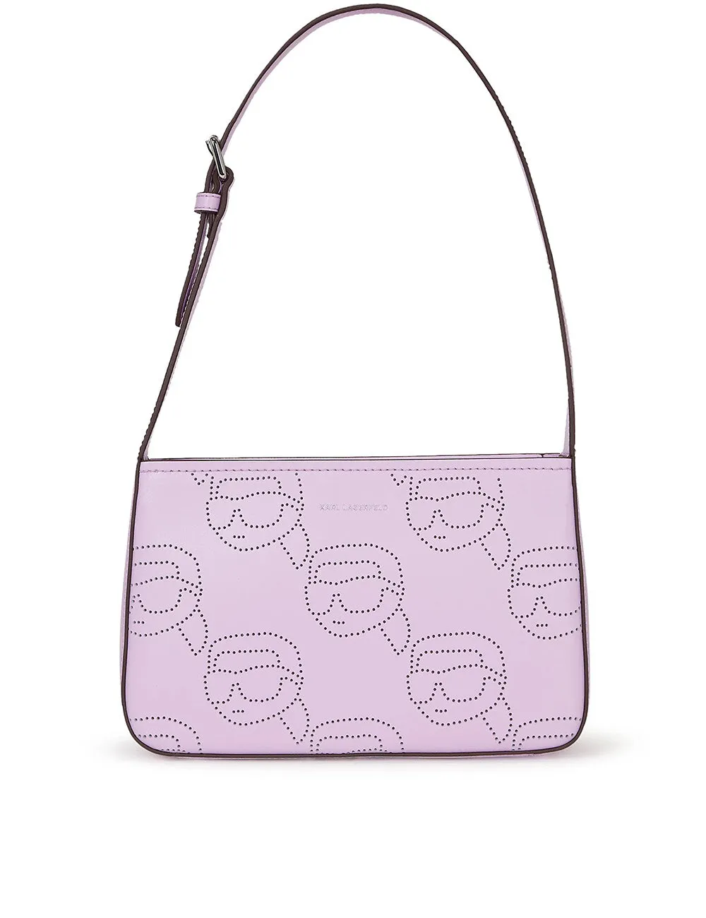 KARL LAGERFELD IKONIK PERFORATED PURPLE BAG