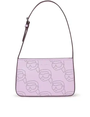 KARL LAGERFELD IKONIK PERFORATED PURPLE BAG