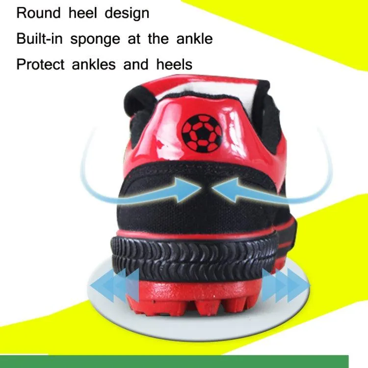 Kids' Anti-Slip Soccer Training Shoes - Durable Nylon Fastener Football Footwear