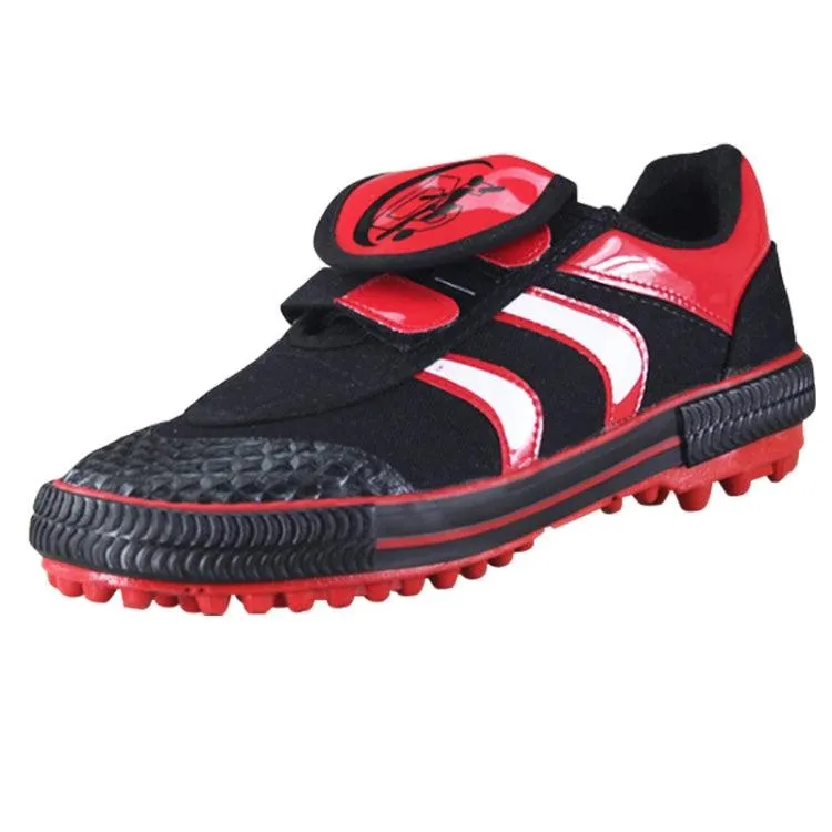 Kids' Anti-Slip Soccer Training Shoes - Durable Nylon Fastener Football Footwear