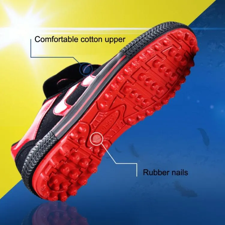 Kids' Anti-Slip Soccer Training Shoes - Durable Nylon Fastener Football Footwear