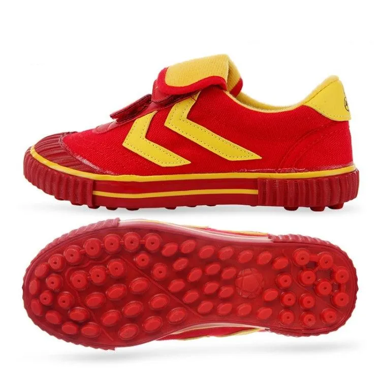 Kids' Anti-Slip Soccer Training Shoes - Durable Nylon Fastener Football Footwear