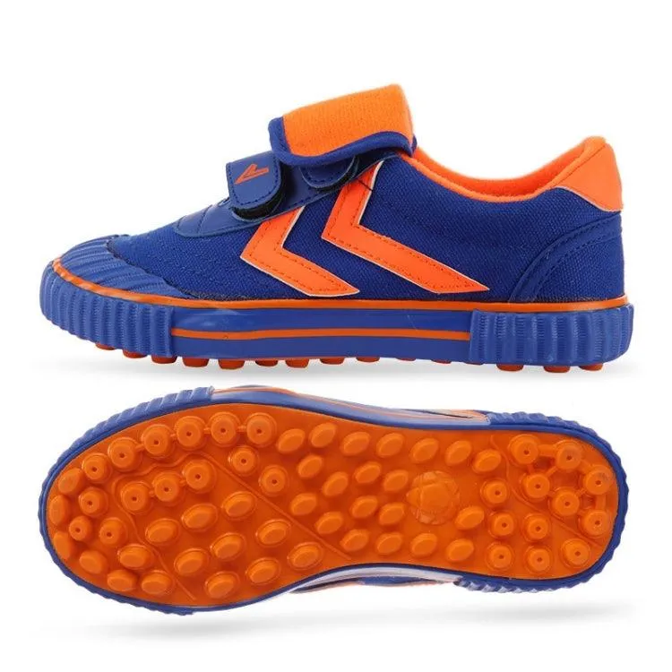 Kids' Anti-Slip Soccer Training Shoes - Durable Nylon Fastener Football Footwear