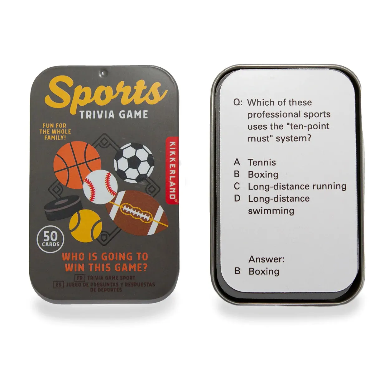 Kikkerland Sports Trivia Game in a Tin