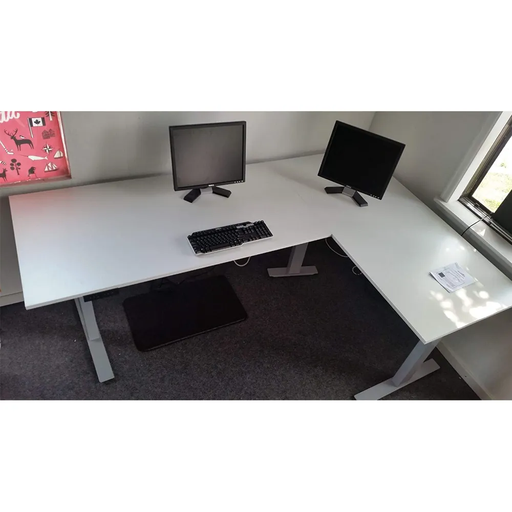 L-Desk Standing Desk with Programmable Adjustable Height Controls