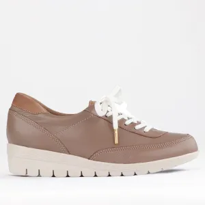 Lace-up Sneaker in Stone Multi - 12593