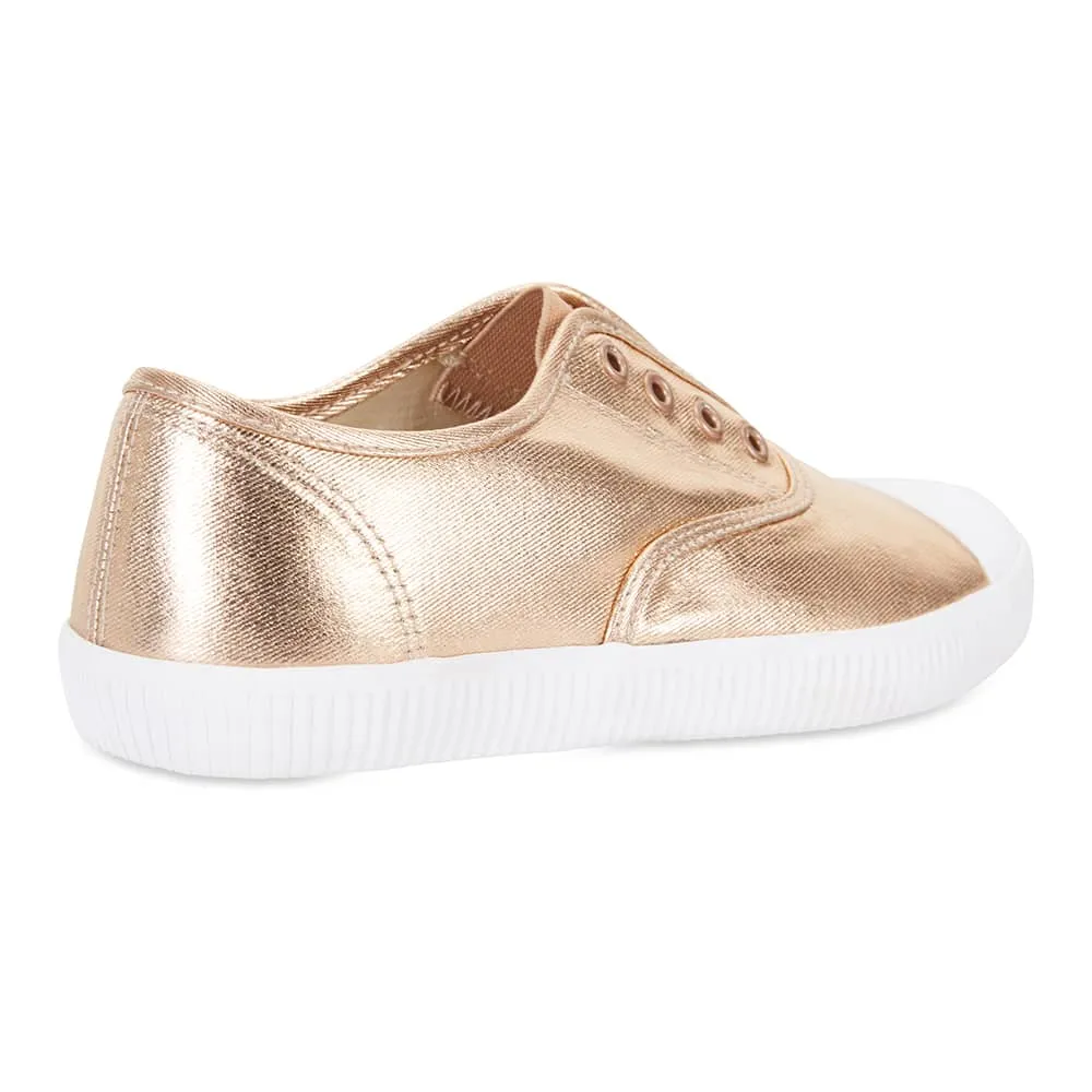 Lacey Sneaker in Rose Gold Canvas