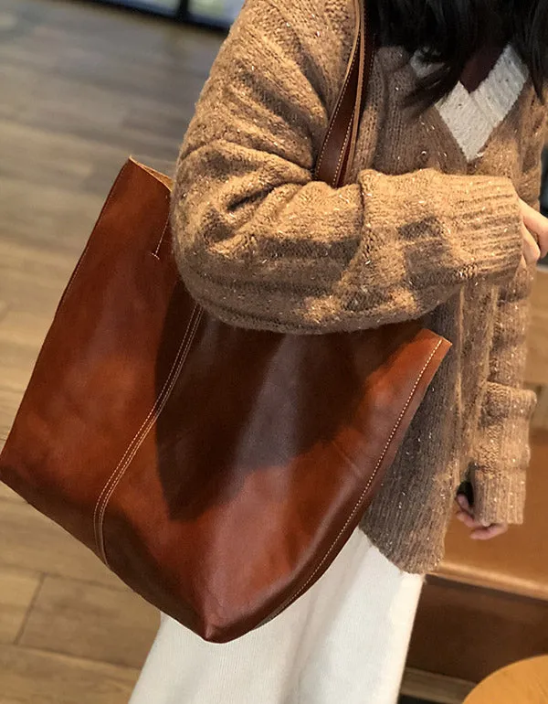 Large Capacity Retro Leather Shoulder Bag