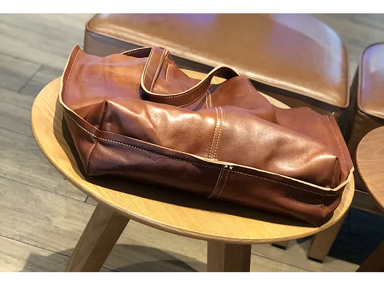 Large Capacity Retro Leather Shoulder Bag