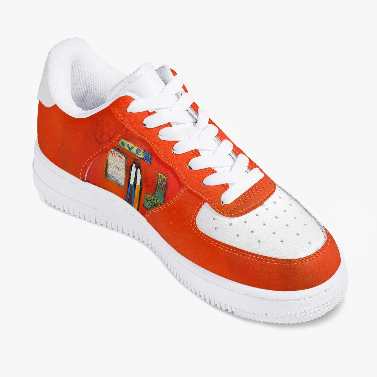 love New Low-Top Leather Sports Sneakers