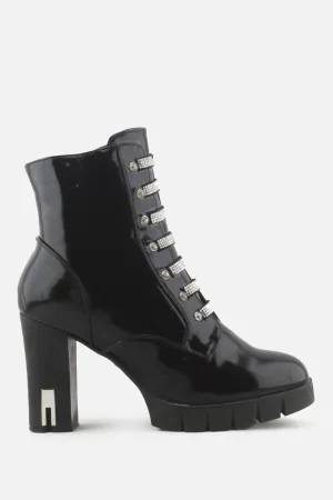 Lucky Shoes Zipper Platform Boots | 100% Synthetic Leather