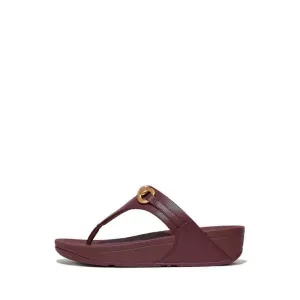 Lulu Chunky-Snaffle Leather Toe-Post Sandals