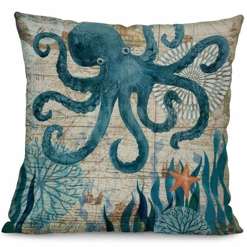 Marine Life Cushion Cover