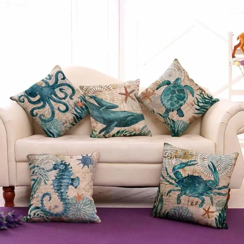 Marine Life Cushion Cover