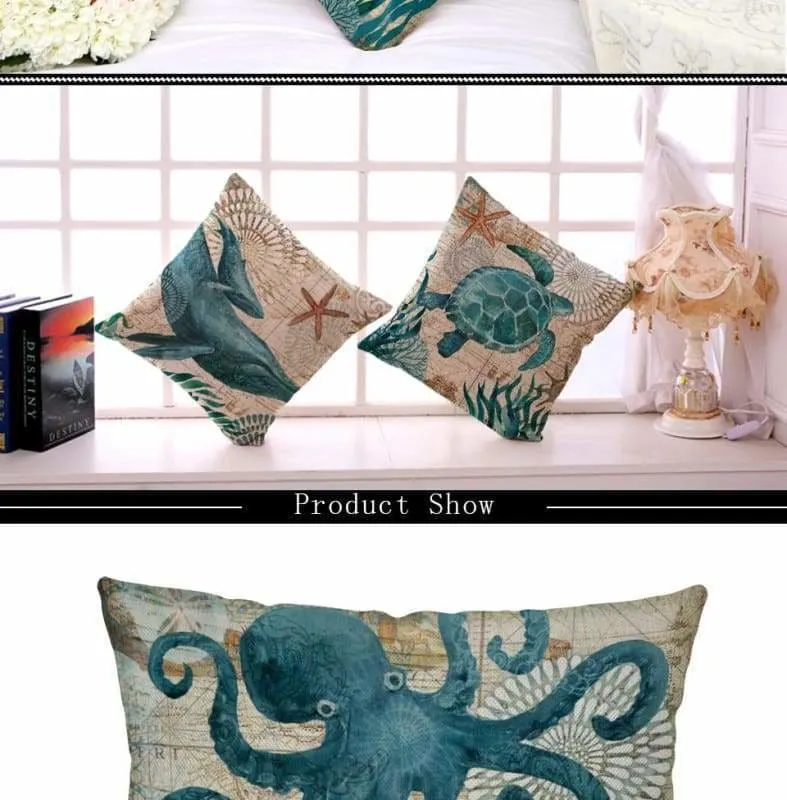 Marine Life Cushion Cover