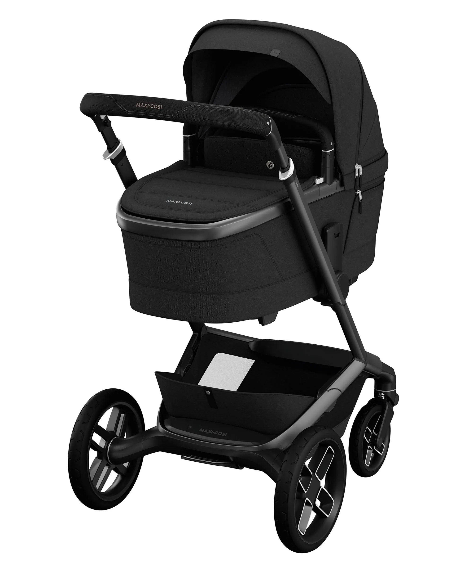 Maxi Cosi Fame Pushchair Bundle With Pebble 360 Pro 2 Car Seat & Base – Black with Black Wheels