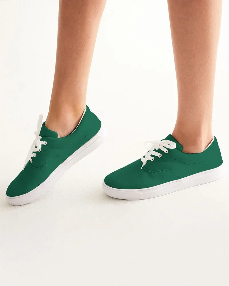 Medium Dark Cool Green Women's Canvas Sneakers | Women's | Medium Dark Pure Cool Green | C100M0Y75K60