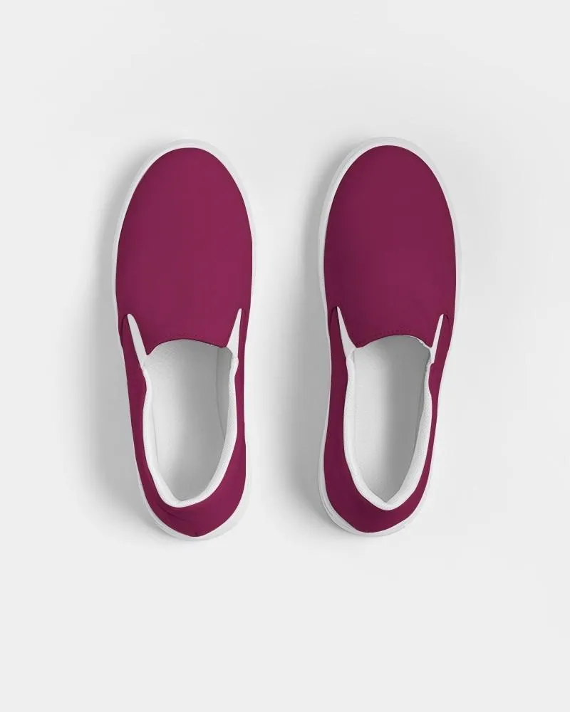 Medium Dark Cool Pink Slip-On Canvas Sneakers | Women's | Medium Dark Pure Cool Pink | C0M100Y25K60