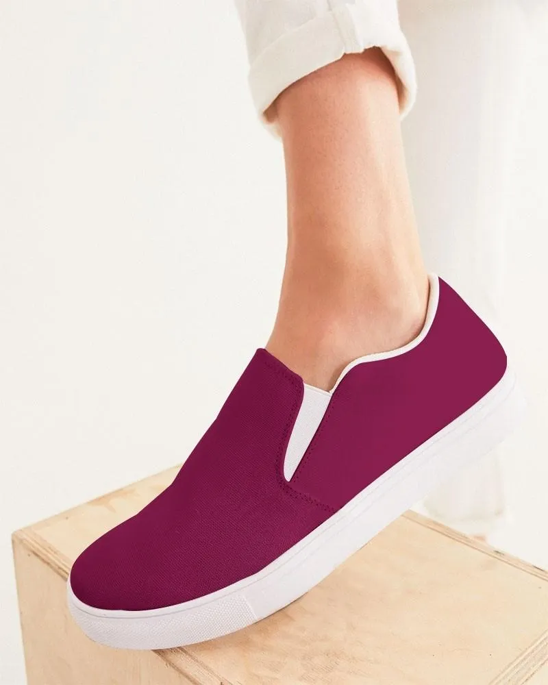 Medium Dark Cool Pink Slip-On Canvas Sneakers | Women's | Medium Dark Pure Cool Pink | C0M100Y25K60