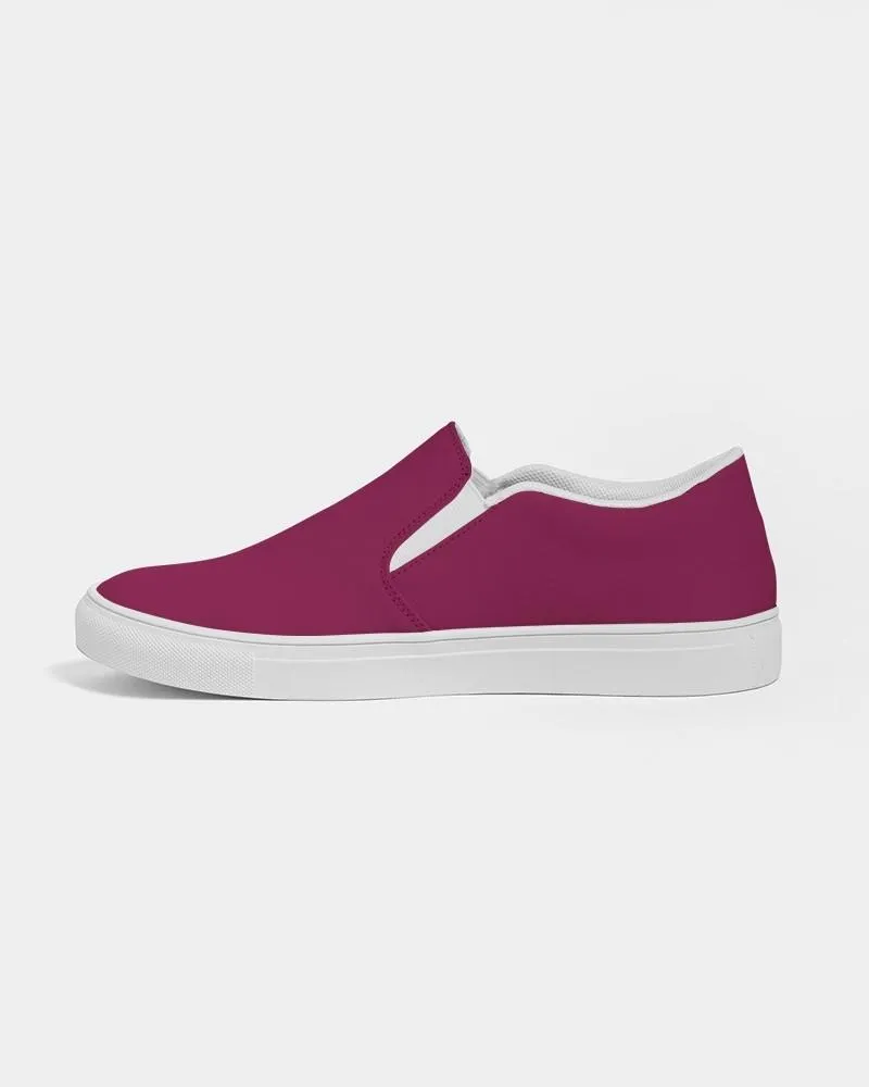 Medium Dark Cool Pink Slip-On Canvas Sneakers | Women's | Medium Dark Pure Cool Pink | C0M100Y25K60