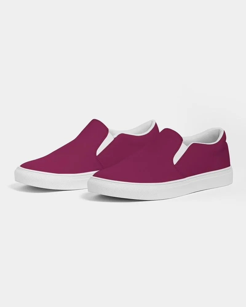 Medium Dark Cool Pink Slip-On Canvas Sneakers | Women's | Medium Dark Pure Cool Pink | C0M100Y25K60