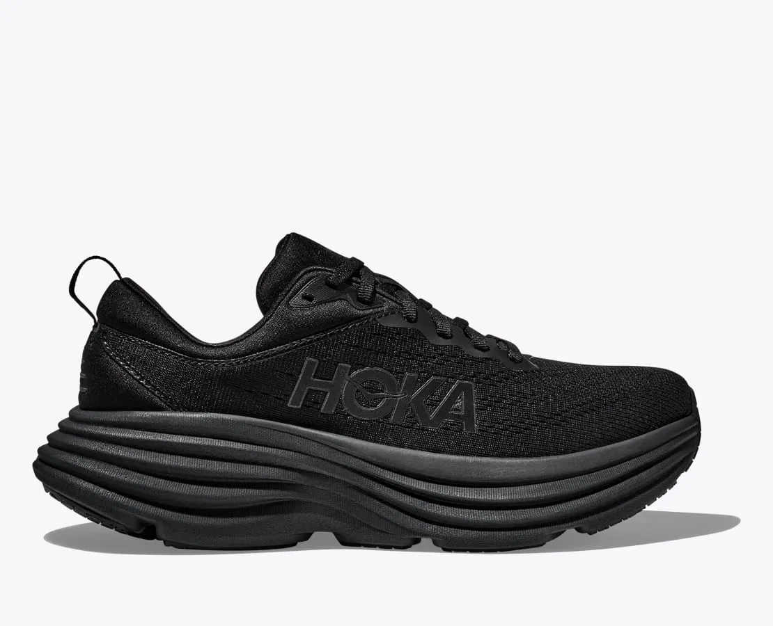 Men's HOKA Bondi 8 Running Shoe in Black / Black