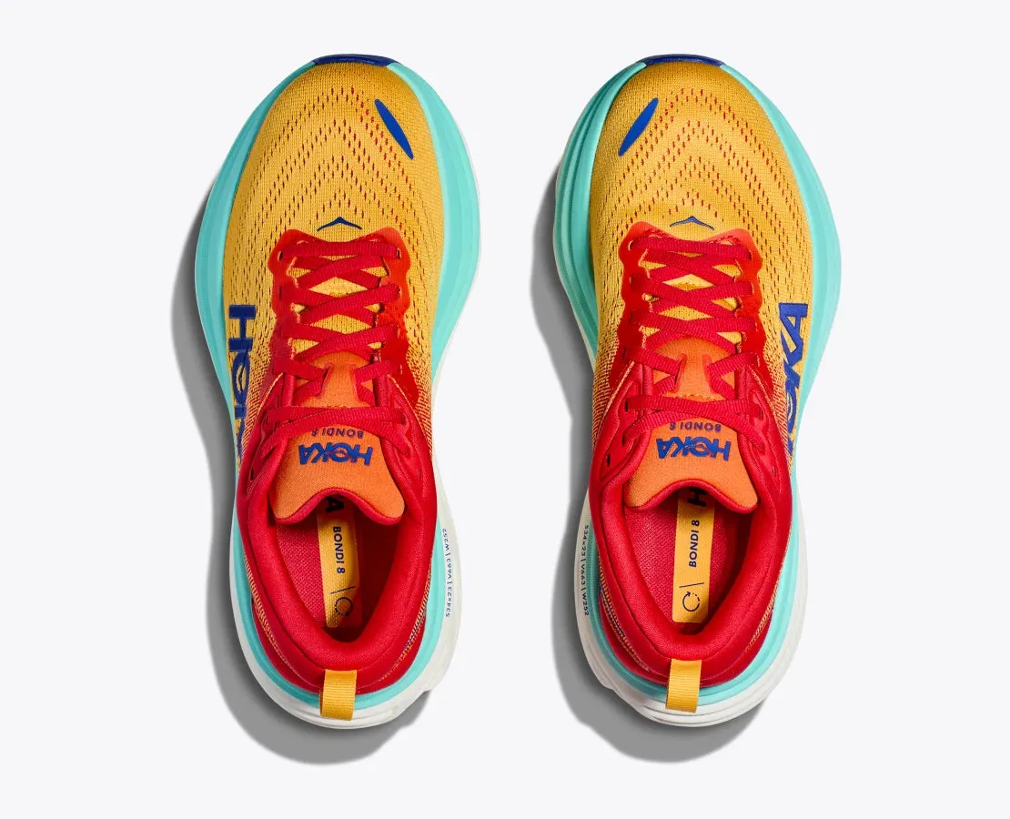 Men's HOKA Bondi 8 Running Shoe in Cerise / Cloudless