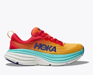 Men's HOKA Bondi 8 Running Shoe in Cerise / Cloudless