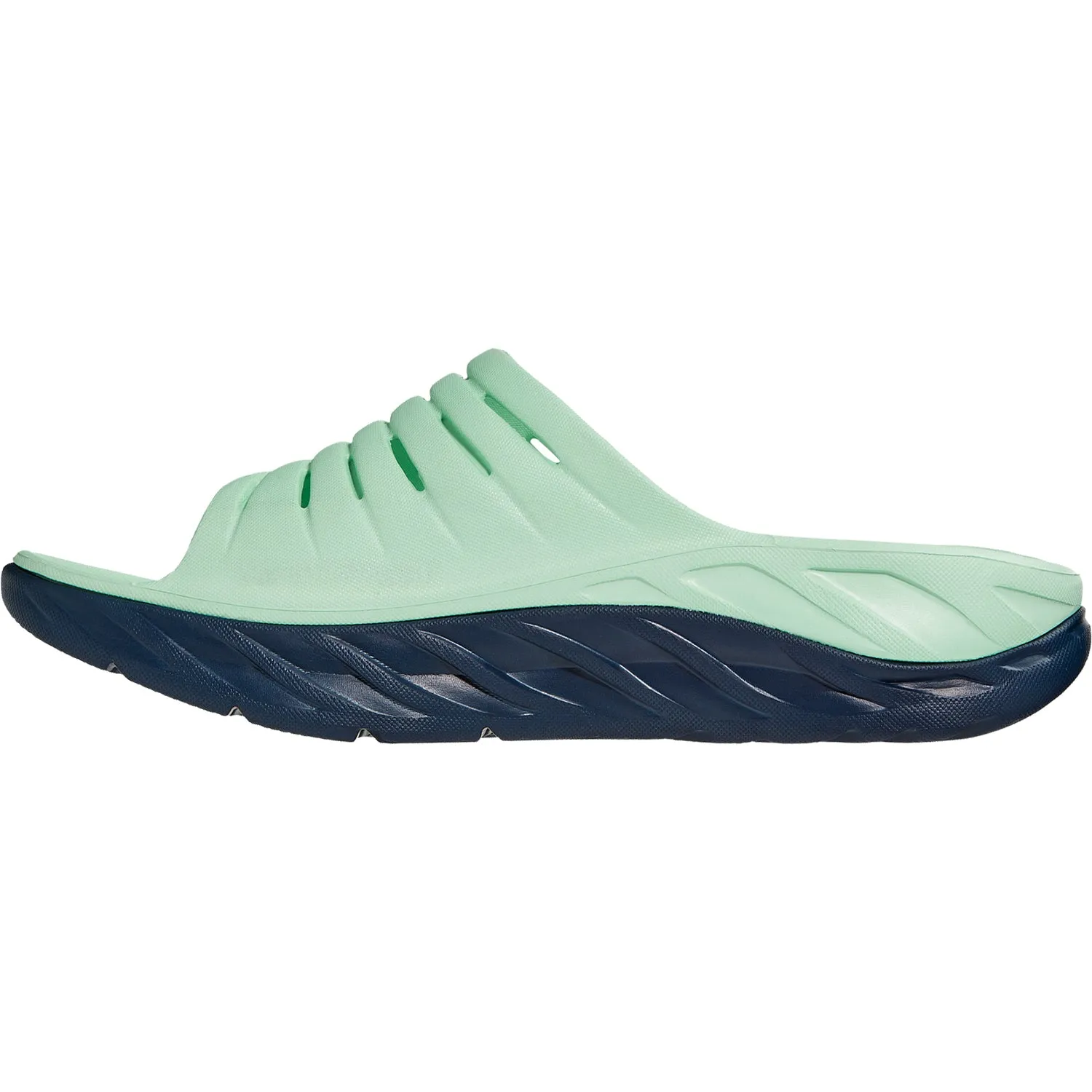 Men's Hoka One One Ora Recovery Slide Green Ash/Outer Space EVA