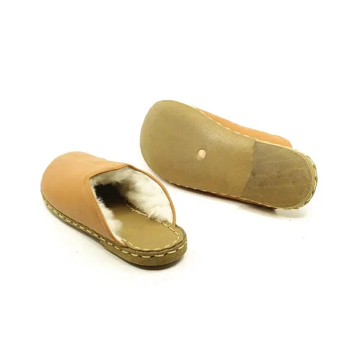 Men's Sheepskin Slippers Orange