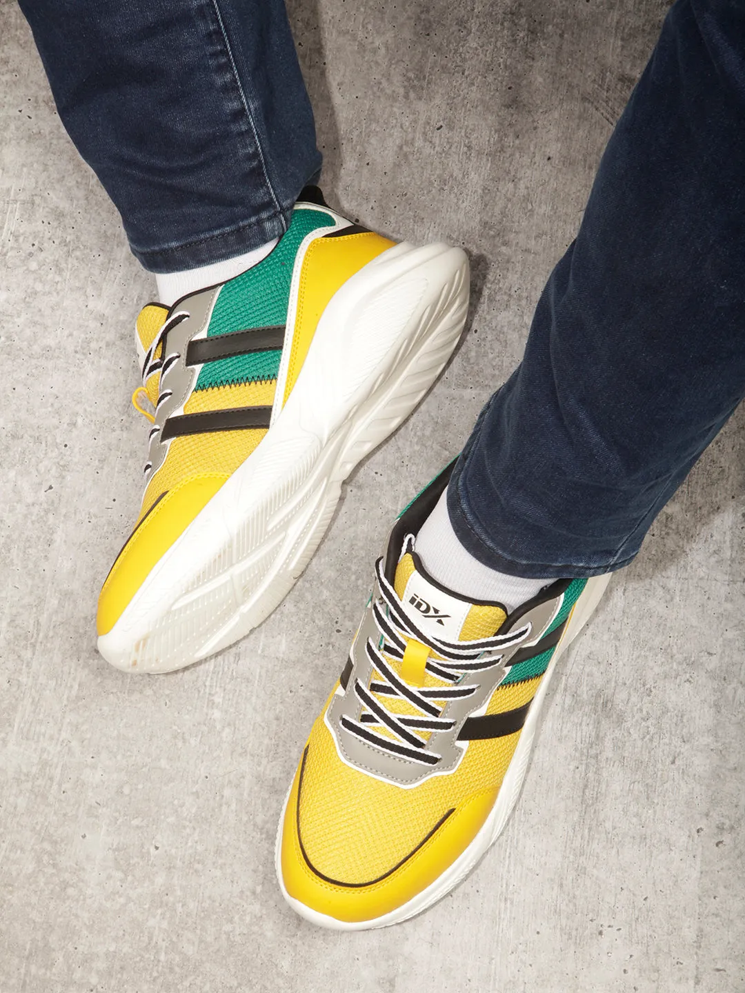 Men's Yellow Colourblocked Sneakers IX7135