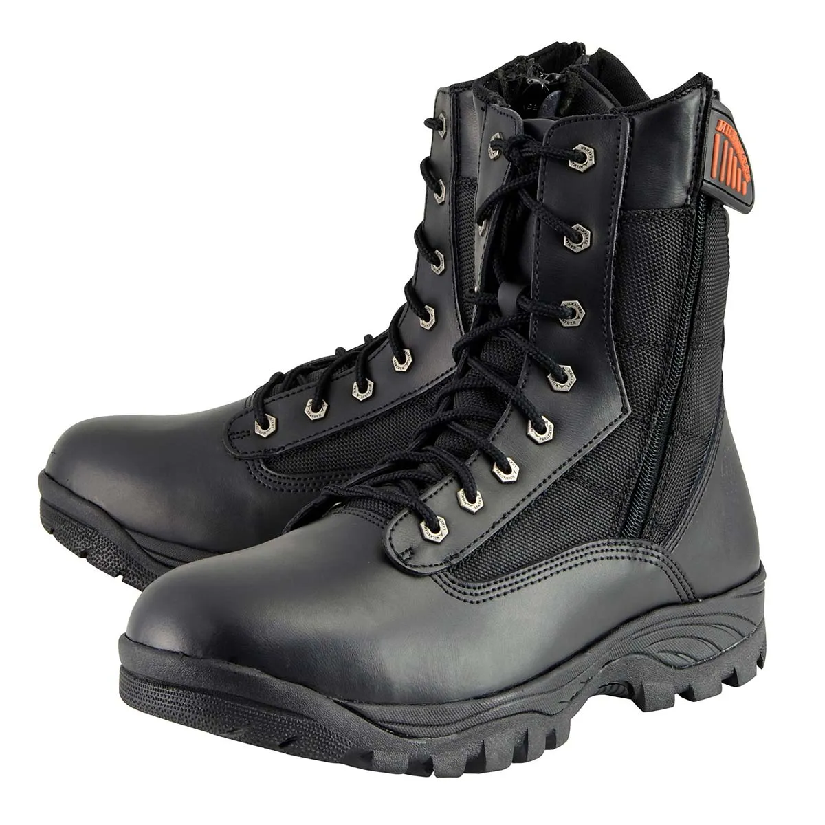 Milwaukee Leather Men's 9-Inch Black Leather Lace-Up Tactical