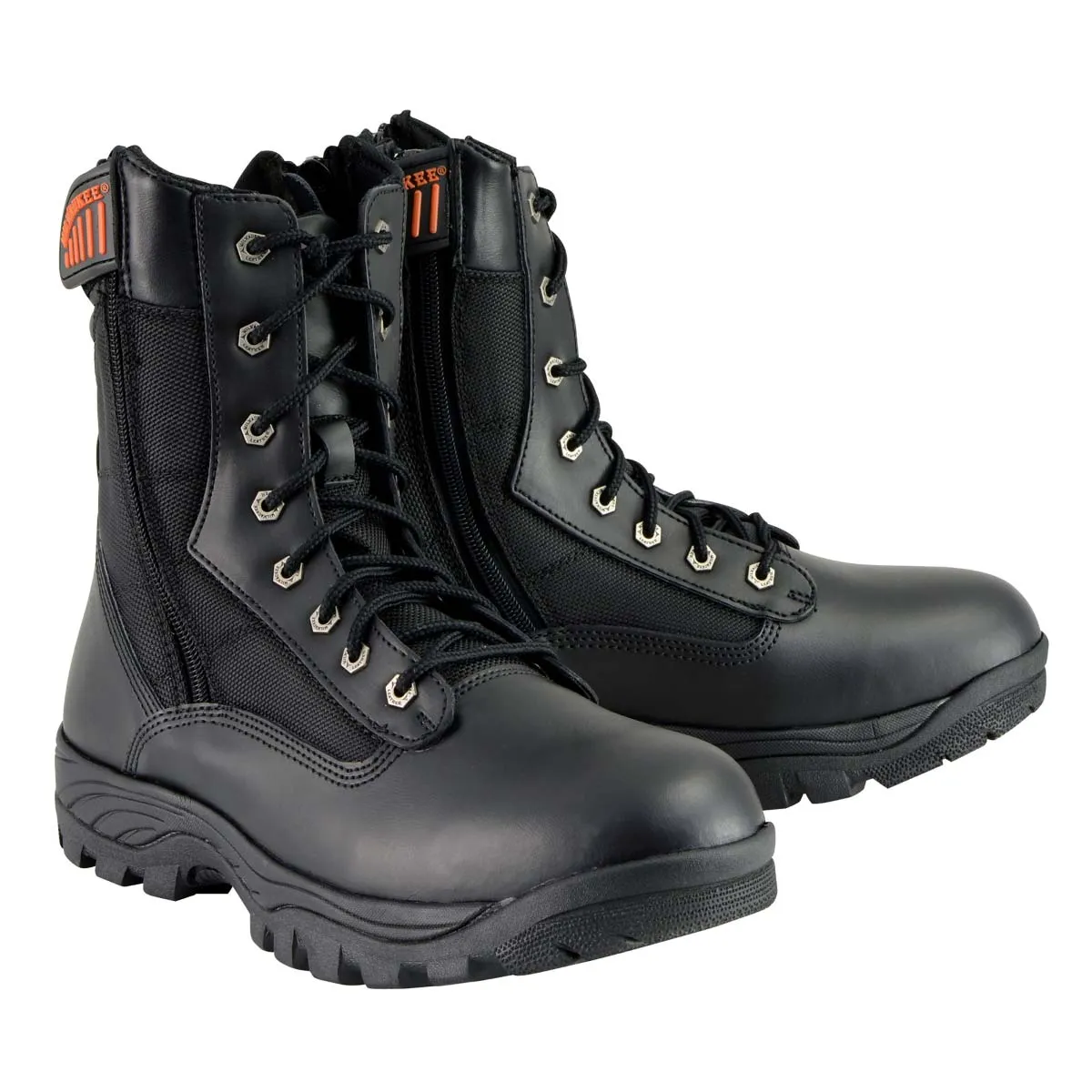 Milwaukee Leather Men's 9-Inch Black Leather Lace-Up Tactical