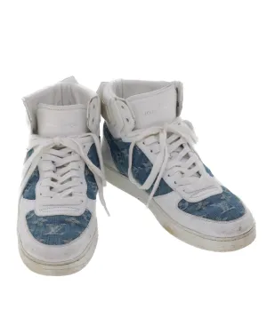 Monogram Denim High Top Sneakers