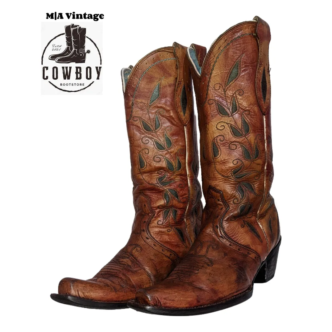 MV39# Vintage Cowboy Boots