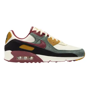 Nike Men's Air Max 90 Prm Coconut Milk/Vintage Green/Black/Dark Team Red/Bronzine