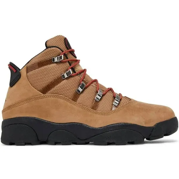 Nike Men's Jordan 6 Rings Winterized Boots Shoes - Rocky Tan Brown / Black / Varsity Red