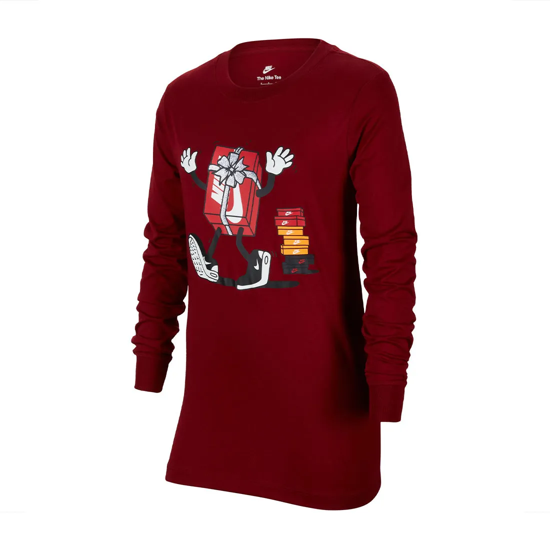 NIKE SPORTSWEAR BIG KIDS' LONG-SLEEVE T-SHIRT MAROON