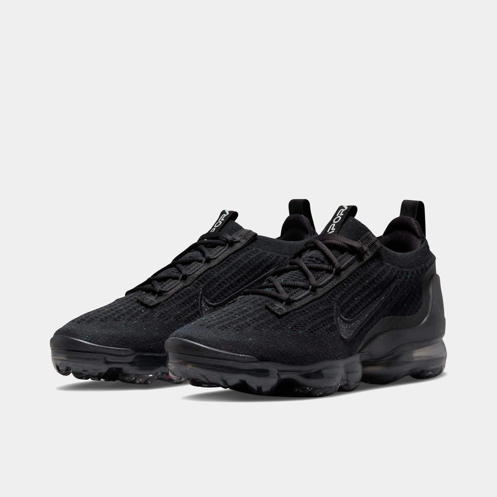 Nike Women's Air Vapormax 2021 Flyknit Black / Black - Metallic Silver