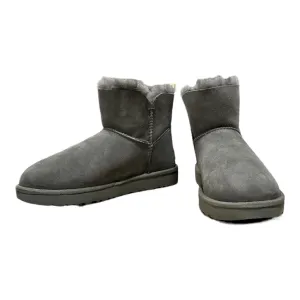 *No Box* UGG Women's Water Resistant Mini Bailey Button II Boots (Grey, 8)